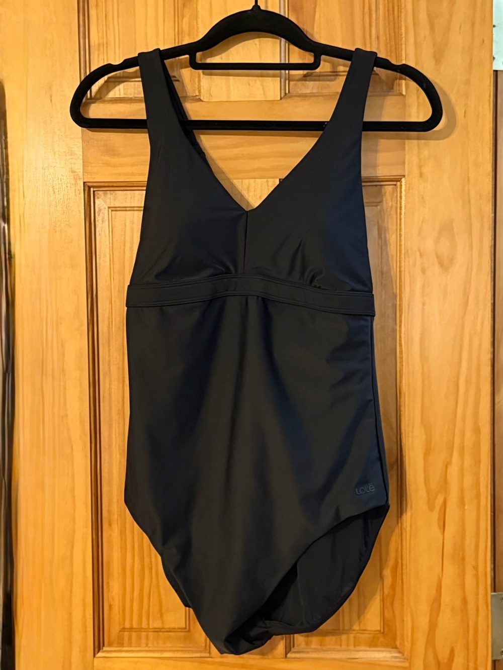 Löle Black Beauty One-Piece Swimsuit - V-Neck Support UPF 50 Large